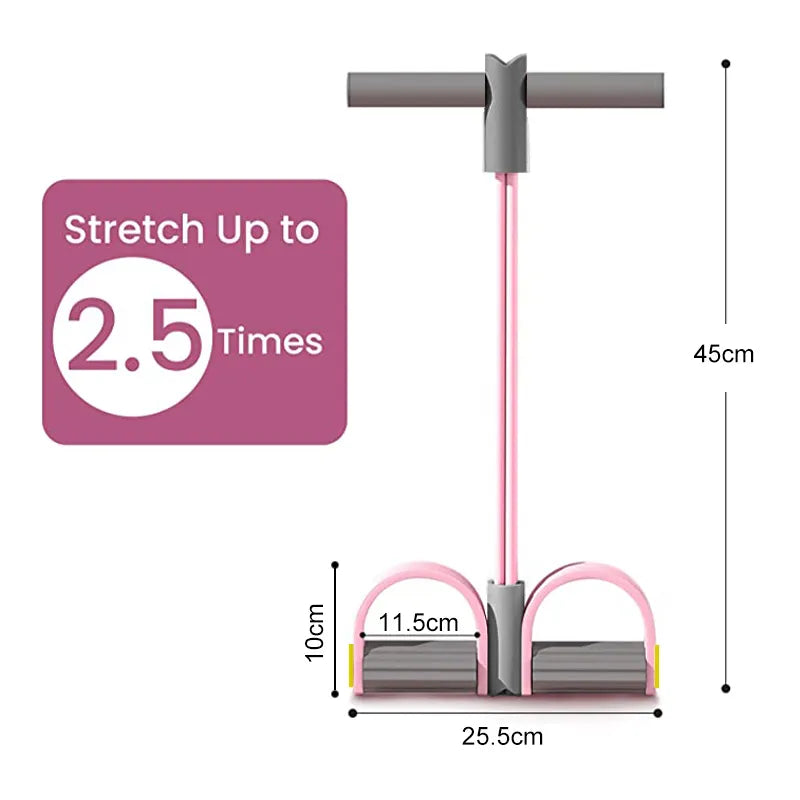 Resistance Bands-4 Tube Pedal Ankle Puller